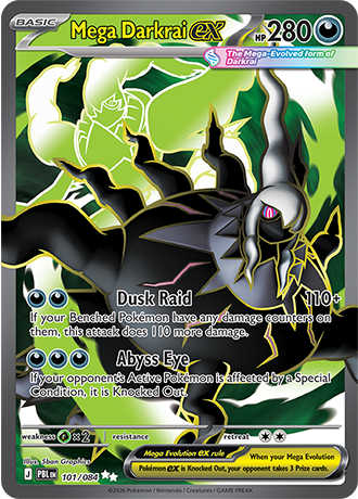 Mega Darkrai ex - 101/084 - ME05: Pitch Black (PBL)