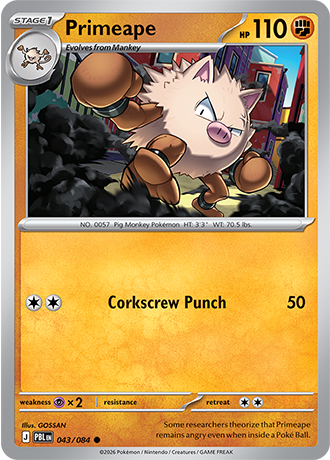 Primeape - 043/084 - ME05: Pitch Black (PBL)