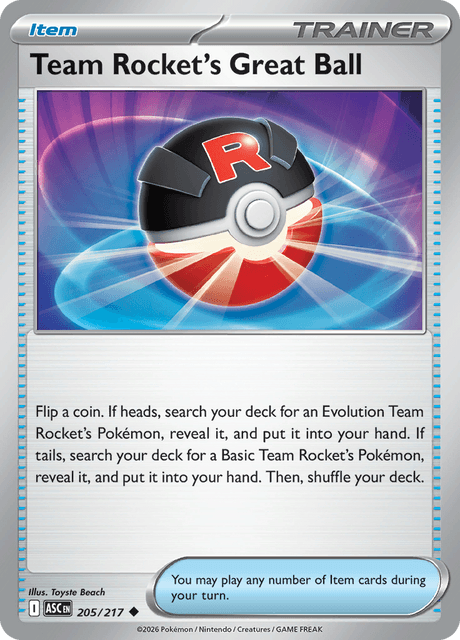 Team Rocket’s Great Ball - ASC 205/217