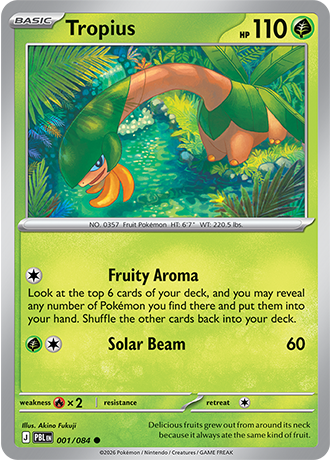 Tropius - 001/084 - ME05: Pitch Black (PBL)