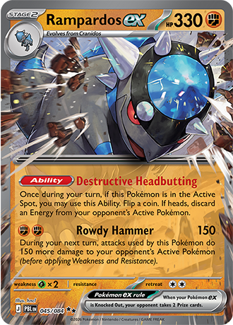 Rampardos ex - 045/084 - ME05: Pitch Black (PBL)
