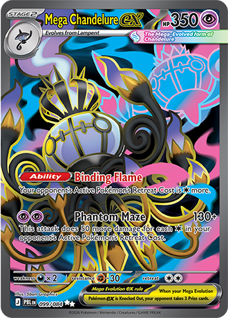 Mega Chandelure ex - 099/084 - ME05: Pitch Black (PBL)