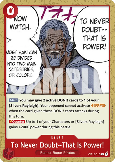 (C) To Never Doubt--That Is Power! OP12-016