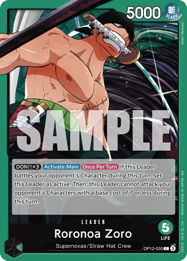 (C) Roronoa Zoro OP12-020