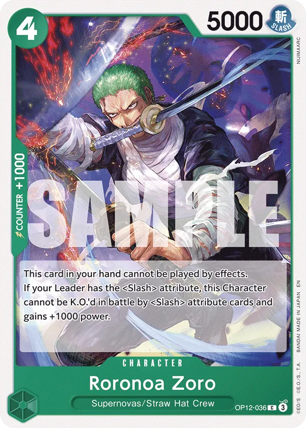 (C) Roronoa Zoro OP12-036